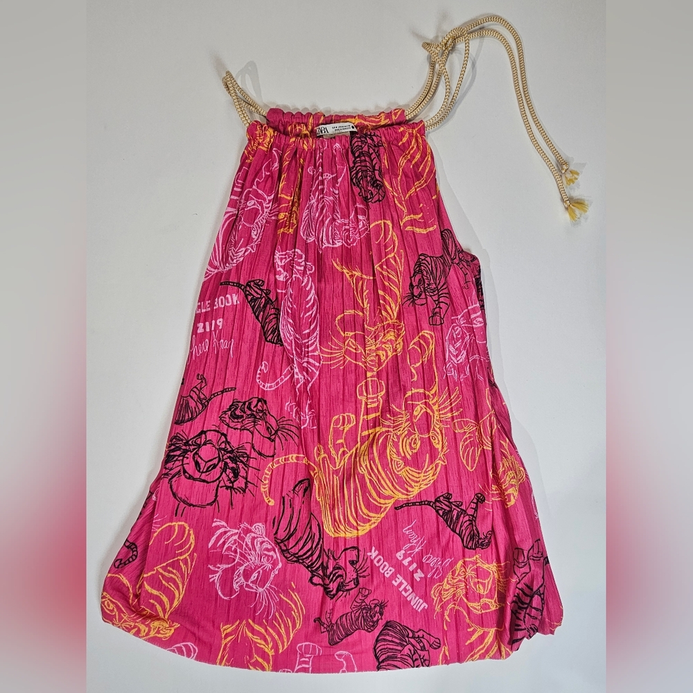 Zara Disney Stories‎ Collection Halter Top Womens Medium Pink Orange
